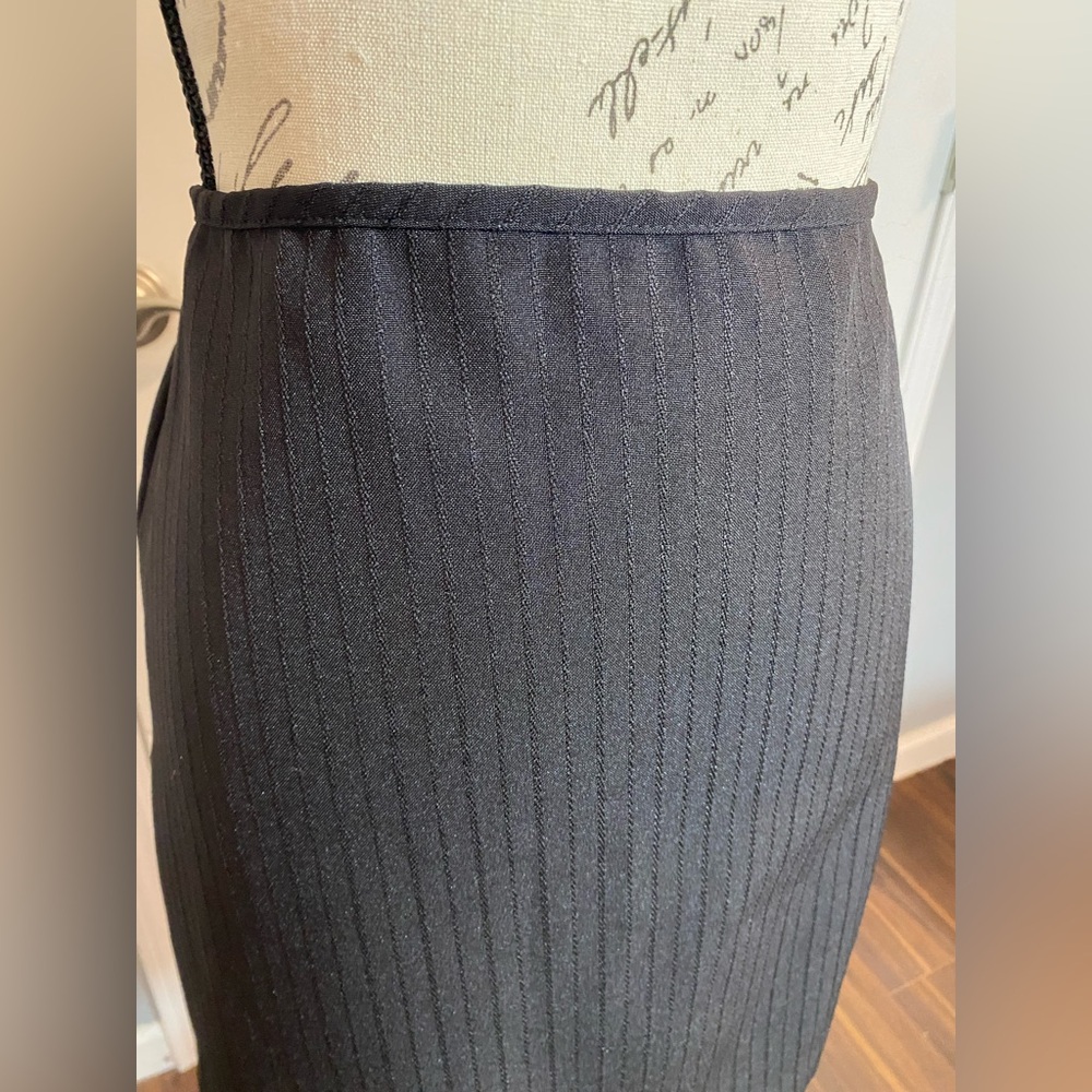 My Michelle Vintage Black Lightweight A-line Skirt with Stripes Size 7/8 F‎ - Picture 3 of 6